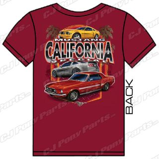 mustang red short sleeve t shirt california special more options size 