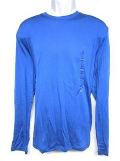 MICHAEL KORS Cobalt Blue Long Sleeve Silk Blend Crewneck Pullover 