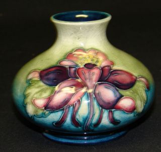 vintage walter moorcroft pottery columbine vase c 1950s from canada 
