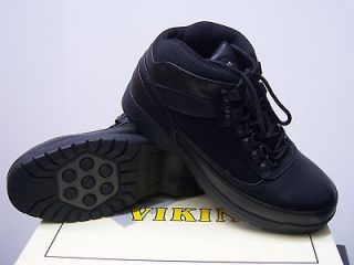 New Vikings Black Leather Hi Mens Boot Work Shoes