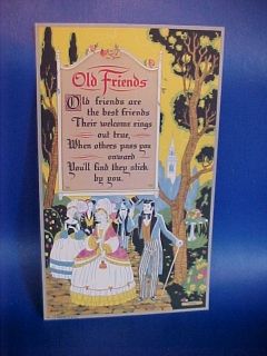 Old Friends Motto Morris & Bendien NY No. F9 Unframed 6x10 Inch Print