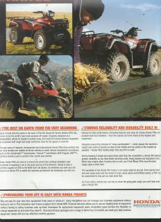 2004 4 pg HONDA ATV RANGE MOTOR BIKES Advertisement/​Brochure 4 