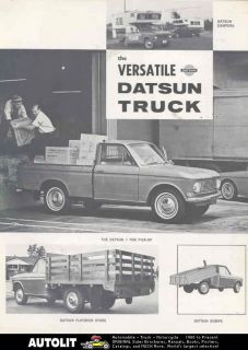 1966 datsun l520 1ton pickup camper dump truck brochure time