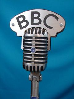 BBC microphone flag for your vintage Shure 55 mic or new Super 55