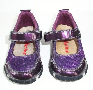 Naturino Toddler Girls 21 5.5 Sparkle Sparkly Grape Purple Mary Jane 