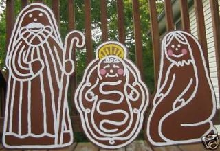 piece gingerbread nativity christmas yard art decoration returns 