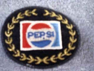 1980s PEPSI COLA cloth PIN ON STYLE UNIFORM PATCH MILITARY LOOK