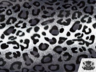 velboa fabric white gray leopard faux fur $ 6 50