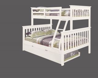 twin over full mission bunk bed white kids furniture more