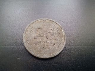 333# Netherland   25 CENTS 1941 KM# 174 ZINC COIN HIGH GRADE