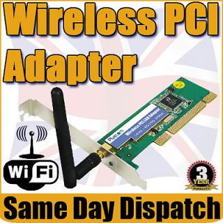   Wireless Ethernet Broadband Adsl Dsl PCI LAN Adapter IEEE 802.11g/b