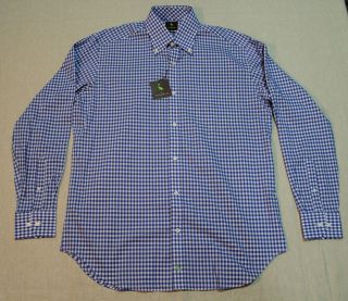 NWT TAILORBYRD LONG SLEEVE CASUAL SHIRT   BLUE & WHITE CHECK   SIZE 