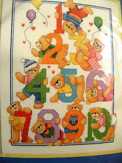 DIMENSIONS CROSS STITCH KIT  COUNTING BEARS  FOR KIDS  11 X 14 