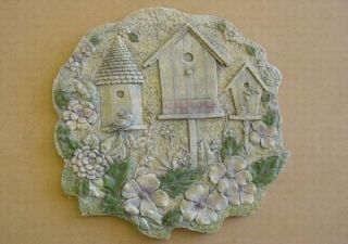 BIRDHOUSES CONCRETE CEMENT PLASTER STEPPING STONE MOLD 1118
