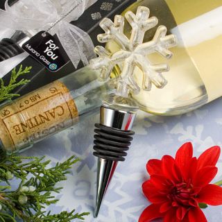 25 Murano Glass Snowflake Bottle Stopper Christmas Wedding Favors Bulk 