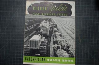 Caterpillar 1937 Farm Vintage D2 D4 Tractor Dozer Brochure manual 