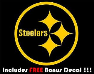   Steelers Decal Car Window Sticker Laptop Decal NFL Footbal FreeBonus a