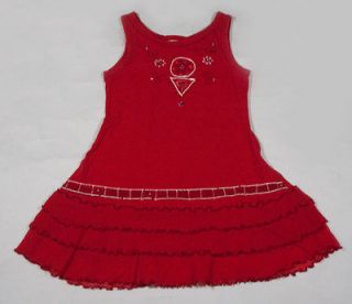 BOUTIQUE BALU GIRLS SIZE 4 DRESS RED RUFFLES VALENTINES PEARLS CAPE 