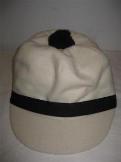   burberry small ivory black cashmere ashley newsboy riding hat cap nice