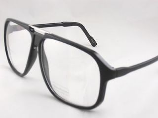 New Mens Womens Aviator Retro Vintage Clear Lens Nerd Frames Glasses 