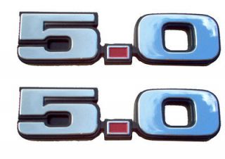 1979 1993 mustang 5 0 chrome emblem set of two