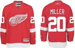Miller #20 Detroit Red Wings Reebok Premier Home Jersey