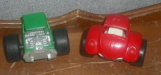 Structo Weird Wheels Monster Machine Green & Red VW BUG BEETLE 2 wheel 