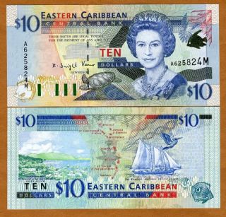 LOT, Eastern East Caribbean, 5 x $5 (2000), Montserrat, P 37m UNC