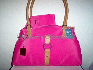 NINE WEST   HOT PINK PURSE W/ CELL PHONE HOLDER & MAKE UP BAG   NWT