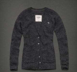 Abercrombie & Fitch Womens Gray Caroline Cardigan Sweater NWT Large L