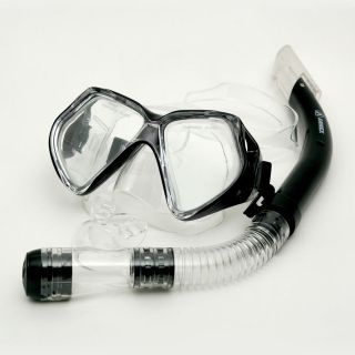   Gear Scuba Dive Mask & Snorkel Set Aqua Water Sports Equipment Black