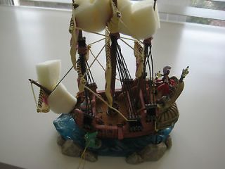 Disney Captain Hook Pirate Ship Jolly Roger Light Up Figurine 