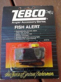   Zebco FISH ALERT Alarm Light Fishing Accessory Rod Mount NEW ~3PICS