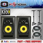 KRK RP5G2 Rokit Series Studio Monitors W/ Stands & XLR Cables 
