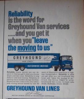 1966 greyhound van lines nationwide moving ad 