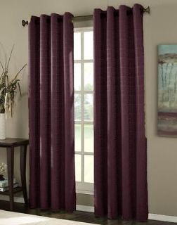 Panels Grommet Jacquard Plum Purple Window Curtain New 40x84