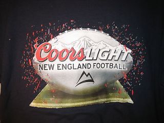   COORS LIGHT New England PATRIOTS nfl FOOTBALL Beer T Shirt Boston