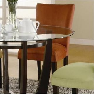 SET OF (4) TERRACOTA MICROFIBER PARSON DINING CHAIRS ** Free UPS 