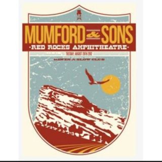 mumford and sons poster red rocks night 1 time left