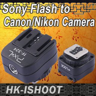 Hot Shoe Convert Adatper TF 324 for Sony Flash to Canon Nikon Camera