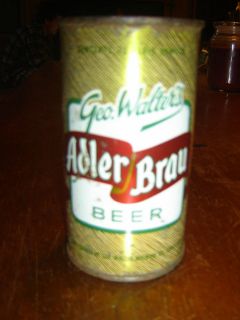   Walters Adler Brau Keglined Appleton, WI B/O Empty Flat Top Beer Can