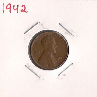 YOUR CHOICE OF ONE LINCOLN WHEAT CENT ~ 1942 P or 1942 D or 1942 S