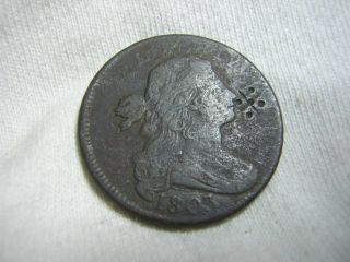 1803 draped bust large cent xf au us coin l