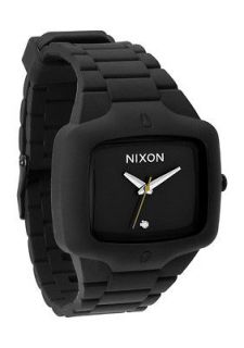 NIXON RUBBER PLAYER MENS WATCH BLACK FACE, CASE AND STRAP WITH A 