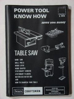 1978  Craftsman Power Tool Know How Manual   Table Saw, Drill 