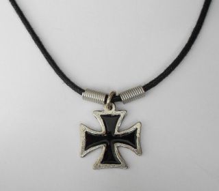 iron cross necklace pendant punk metal  4