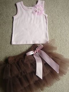haute baby boutique top tutu baby girl size 24 mos nwot
