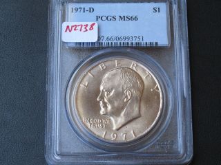 1971 d eisenhower silver dollar pcgs ms66 n2738 time left