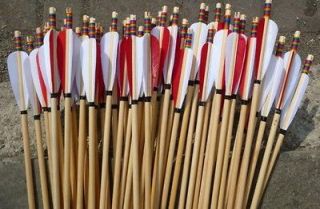 40pcs Traditional handmade Arrows Archery 40 55lbs bows wood arrows 