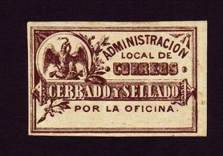 mexico 1900s official seal cerrado y sellado 